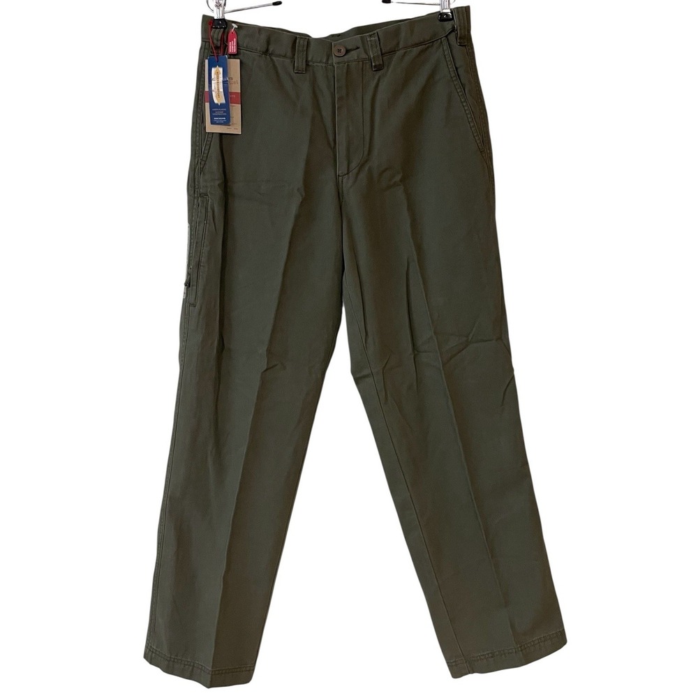 NWT Dockers Mens Green Iconic Ultimate Cargo Pant‎ Comfort Waistband W 33 L 32